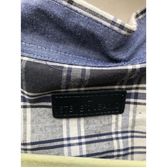 Steve’s Jeans Size XXL (2XL) Plaid Short Sleeve Button Up - Picture 3 of 4